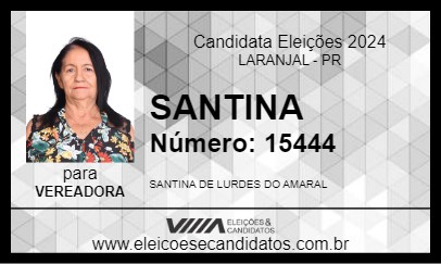 Candidato SANTINA 2024 - LARANJAL - Eleições