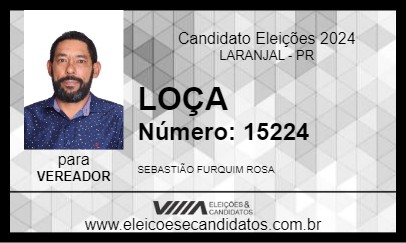 Candidato LOÇA 2024 - LARANJAL - Eleições