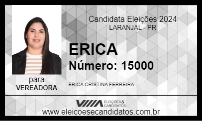 Candidato ERICA 2024 - LARANJAL - Eleições