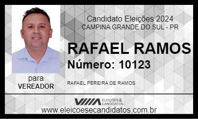 Candidato RAFAEL RAMOS 2024 - CAMPINA GRANDE DO SUL - Eleições