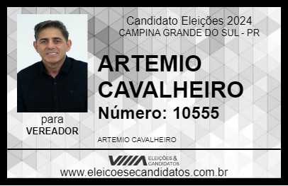 Candidato ARTEMIO CAVALHEIRO 2024 - CAMPINA GRANDE DO SUL - Eleições