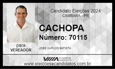 Candidato CACHOPA 2024 - CAMBARÁ - Eleições