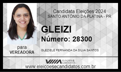 Candidato GLEIZI 2024 - SANTO ANTÔNIO DA PLATINA - Eleições