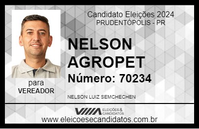 Candidato NELSON AGROPET 2024 - PRUDENTÓPOLIS - Eleições