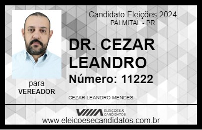 Candidato DR. CEZAR LEANDRO 2024 - PALMITAL - Eleições