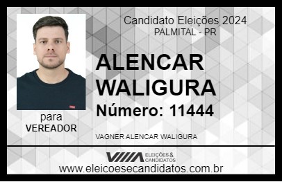 Candidato ALENCAR WALIGURA 2024 - PALMITAL - Eleições