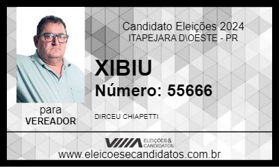 Candidato XIBIU 2024 - ITAPEJARA D\OESTE - Eleições