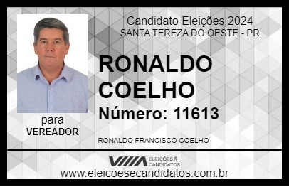 Candidato RONALDO  COELHO 2024 - SANTA TEREZA DO OESTE - Eleições