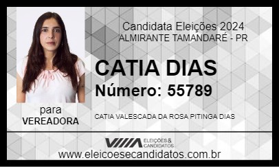 Candidato CATIA DIAS 2024 - ALMIRANTE TAMANDARÉ - Eleições