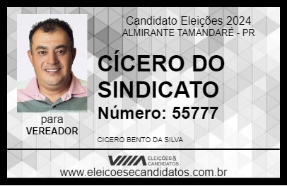 Candidato CÍCERO DO SINDICATO 2024 - ALMIRANTE TAMANDARÉ - Eleições