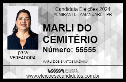 Candidato MARLI DO CEMITÉRIO 2024 - ALMIRANTE TAMANDARÉ - Eleições