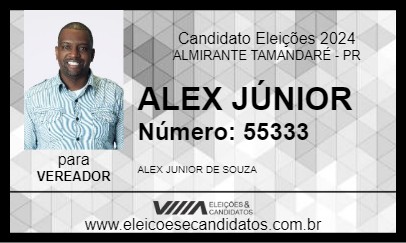 Candidato ALEX JÚNIOR 2024 - ALMIRANTE TAMANDARÉ - Eleições