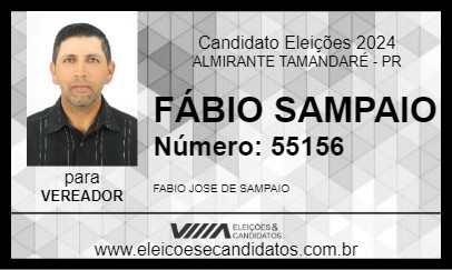 Candidato FÁBIO SAMPAIO 2024 - ALMIRANTE TAMANDARÉ - Eleições