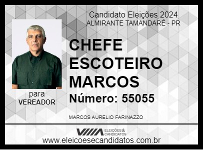 Candidato CHEFE ESCOTEIRO MARCOS 2024 - ALMIRANTE TAMANDARÉ - Eleições