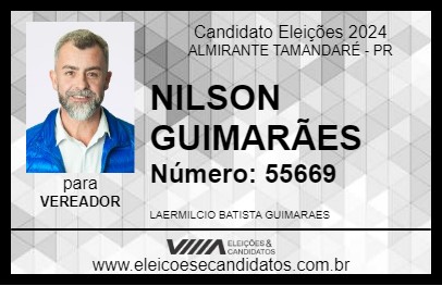 Candidato NILSON GUIMARÃES 2024 - ALMIRANTE TAMANDARÉ - Eleições