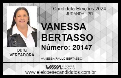 Candidato VANESSA BERTASSO 2024 - JURANDA - Eleições