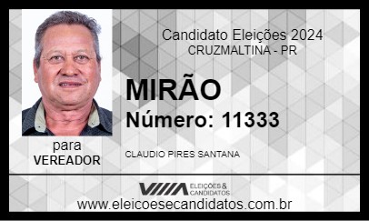 Candidato MIRÃO 2024 - CRUZMALTINA - Eleições