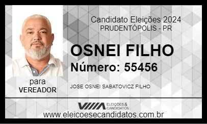 Candidato OSNEI FILHO 2024 - PRUDENTÓPOLIS - Eleições