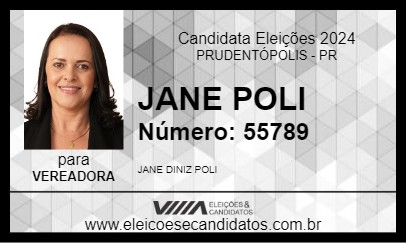 Candidato JANE POLI 2024 - PRUDENTÓPOLIS - Eleições