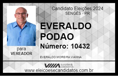 Candidato EVERALDO PODAO 2024 - SENGÉS - Eleições