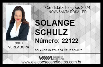 Candidato SOLANGE SCHULZ 2024 - NOVA SANTA ROSA - Eleições