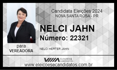 Candidato NELCI JAHN 2024 - NOVA SANTA ROSA - Eleições