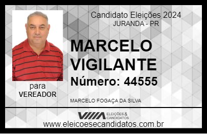 Candidato MARCELO VIGILANTE 2024 - JURANDA - Eleições