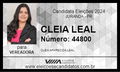 Candidato CLEIA LEAL 2024 - JURANDA - Eleições