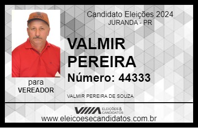 Candidato VALMIR PEREIRA 2024 - JURANDA - Eleições