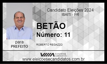 Candidato BETÃO 2024 - IBAITI - Eleições