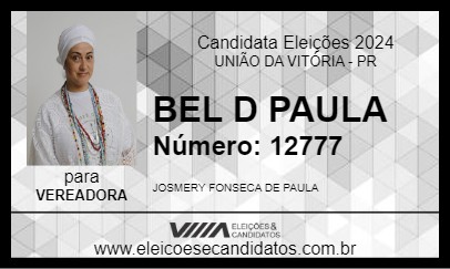 Candidato BEL D PAULA 2024 - UNIÃO DA VITÓRIA - Eleições