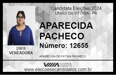 Candidato APARECIDA PACHECO 2024 - UNIÃO DA VITÓRIA - Eleições