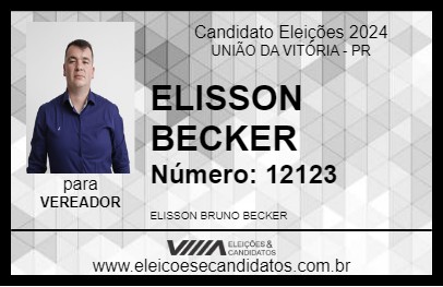 Candidato ELISSON BECKER 2024 - UNIÃO DA VITÓRIA - Eleições