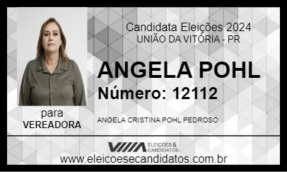 Candidato ANGELA POHL 2024 - UNIÃO DA VITÓRIA - Eleições