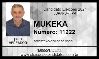 Candidato MUKEKA 2024 - JURANDA - Eleições