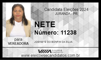 Candidato NETE 2024 - JURANDA - Eleições