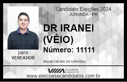 Candidato DR IRANEI (VÉIO) 2024 - JURANDA - Eleições