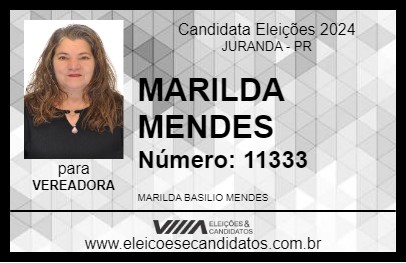 Candidato MARILDA MENDES 2024 - JURANDA - Eleições