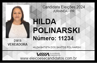 Candidato HILDA POLINARSKI 2024 - JURANDA - Eleições