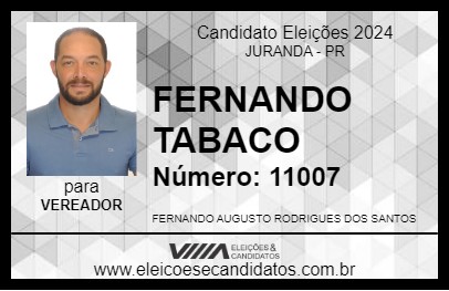 Candidato FERNANDO TABACO 2024 - JURANDA - Eleições