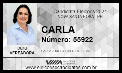 Candidato CARLA  2024 - NOVA SANTA ROSA - Eleições