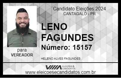 Candidato LENO FAGUNDES 2024 - CANTAGALO - Eleições