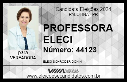 Candidato PROFESSORA ELECI DONIN 2024 - PALOTINA - Eleições