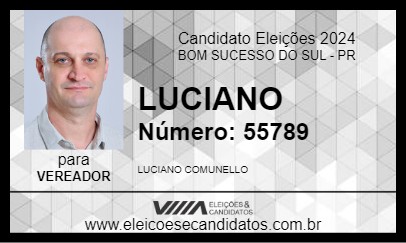 Candidato LUCIANO 2024 - BOM SUCESSO DO SUL - Eleições