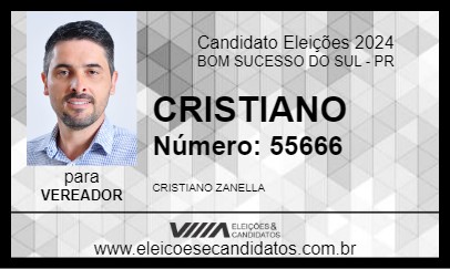 Candidato CRISTIANO 2024 - BOM SUCESSO DO SUL - Eleições