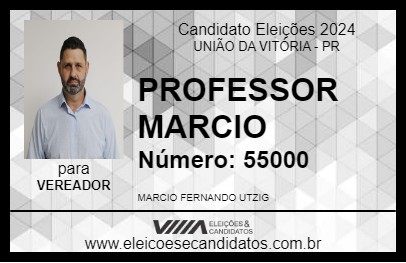 Candidato PROFESSOR MARCIO 2024 - UNIÃO DA VITÓRIA - Eleições