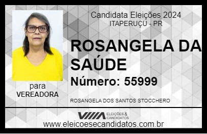 Candidato ROSANGELA DA SAÚDE 2024 - ITAPERUÇU - Eleições