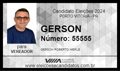 Candidato GERSON 2024 - PORTO VITÓRIA - Eleições