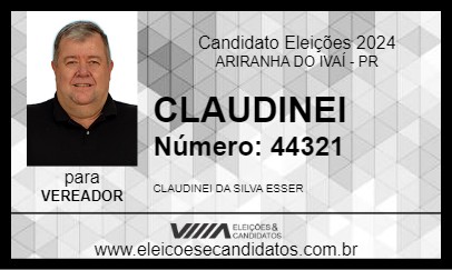 Candidato CLAUDINEI 2024 - ARIRANHA DO IVAÍ - Eleições