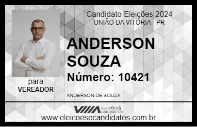 Candidato ANDERSON SOUZA 2024 - UNIÃO DA VITÓRIA - Eleições